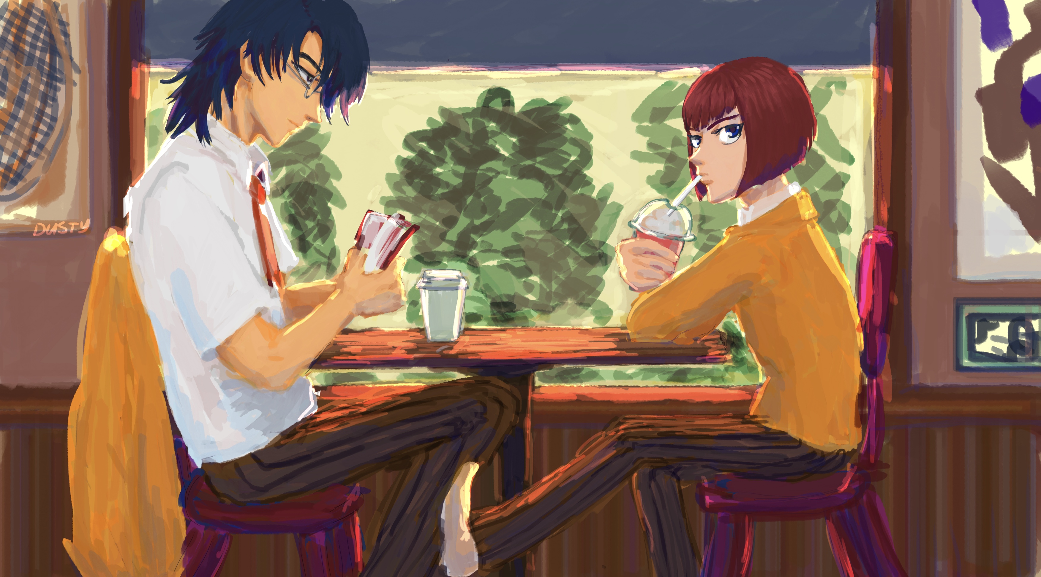 people at a cafe